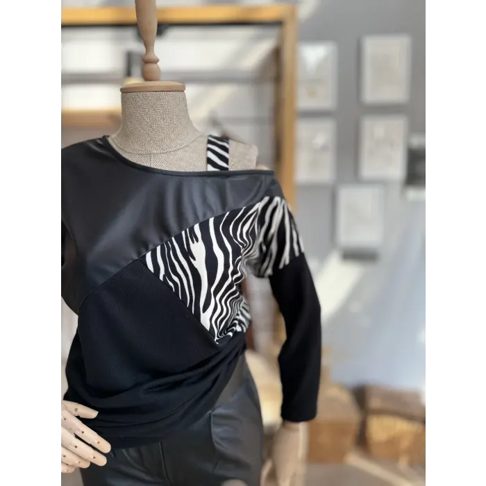 Phaya Zebra Desen Bluz