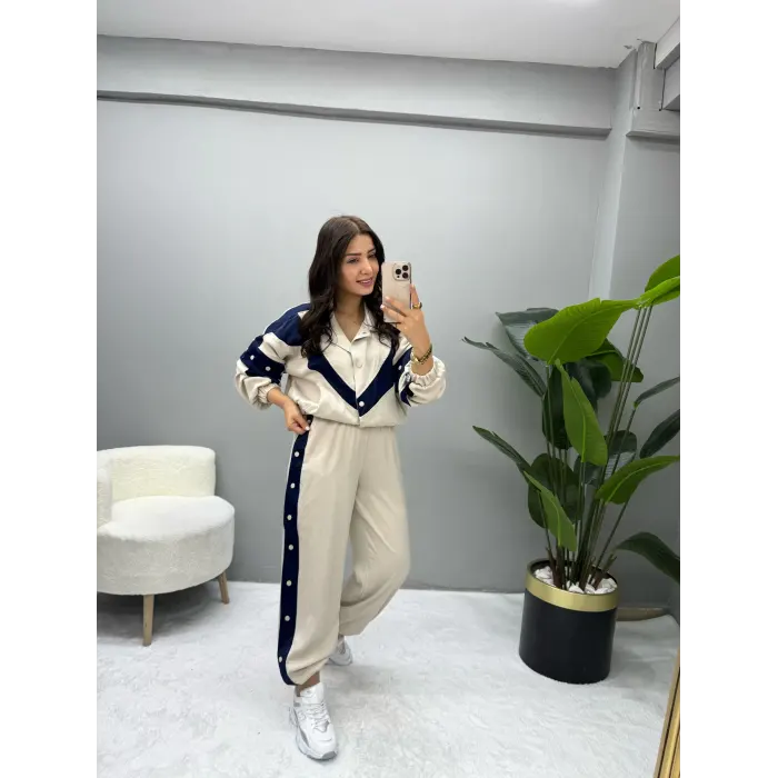 Plaid Premium Çıt Çıtlı İkili Takım