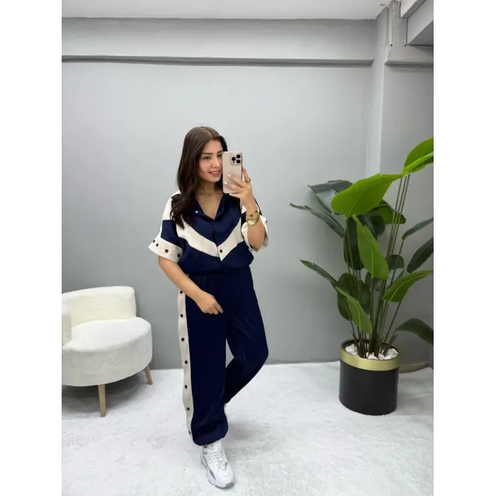 Plaid Premium Çıt Çıtlı İkili Takım