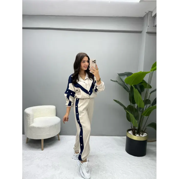 Plaid Premium Çıt Çıtlı İkili Takım