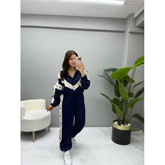 Plaid Premium Çıt Çıtlı İkili Takım