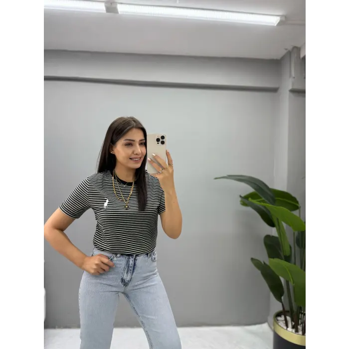 Polo Basic Çizgili T-Shirt