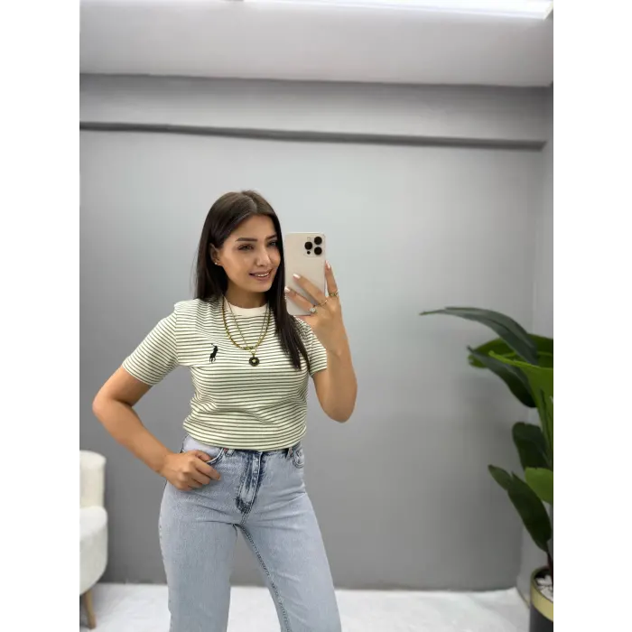 Polo Basic Çizgili T-Shirt