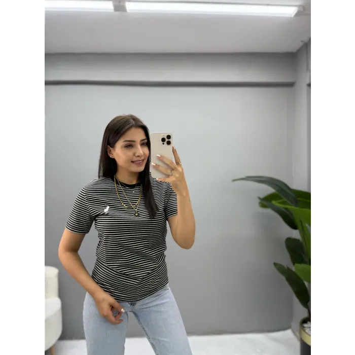 Polo Basic Çizgili T-Shirt