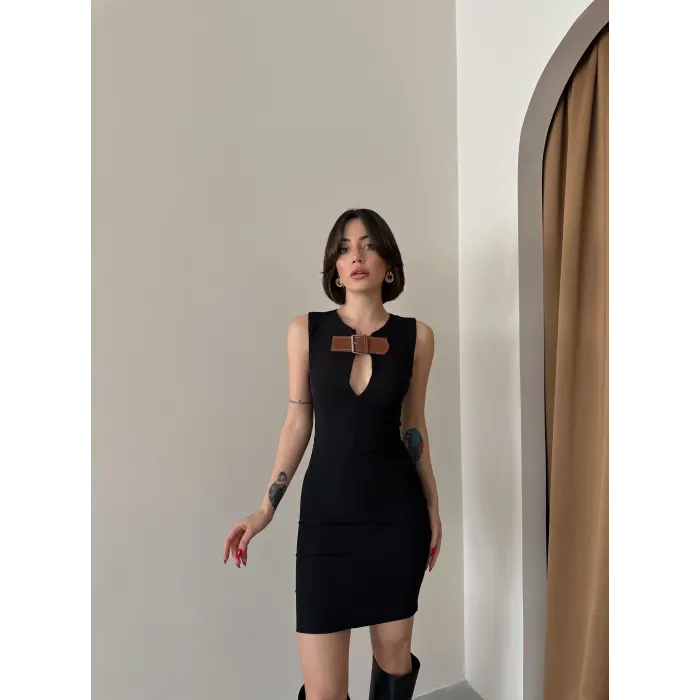 Portland Zra Muadil Kemer Detaylı Elbise