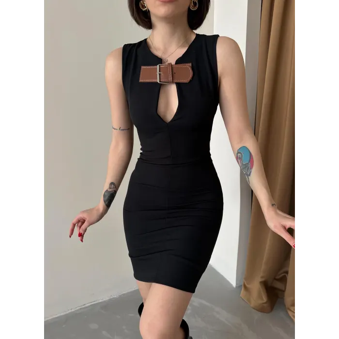 Portland Zra Muadil Kemer Detaylı Elbise