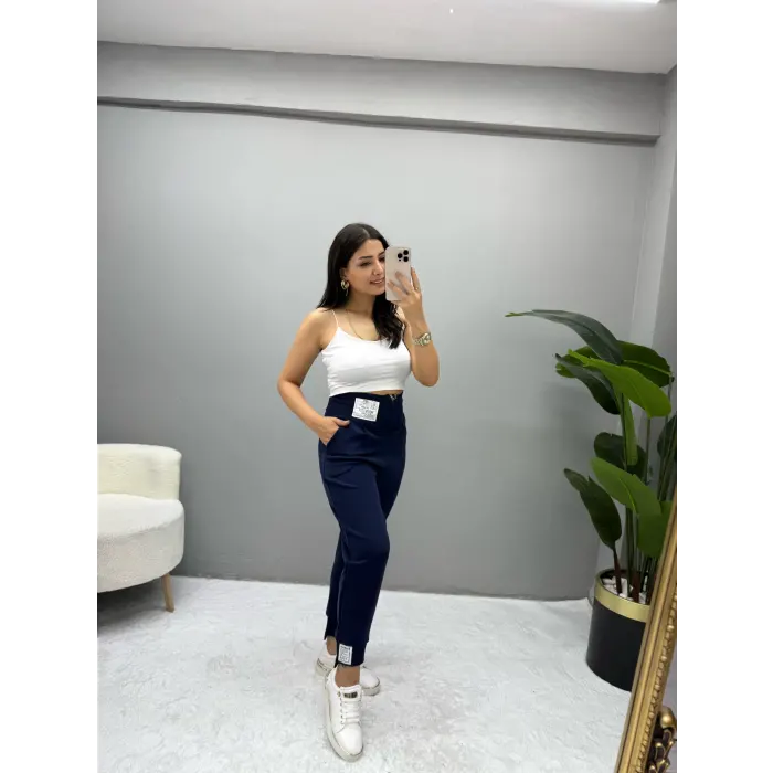 Premium Arma Detaylı Kalın Kemerli Modal Pantolon