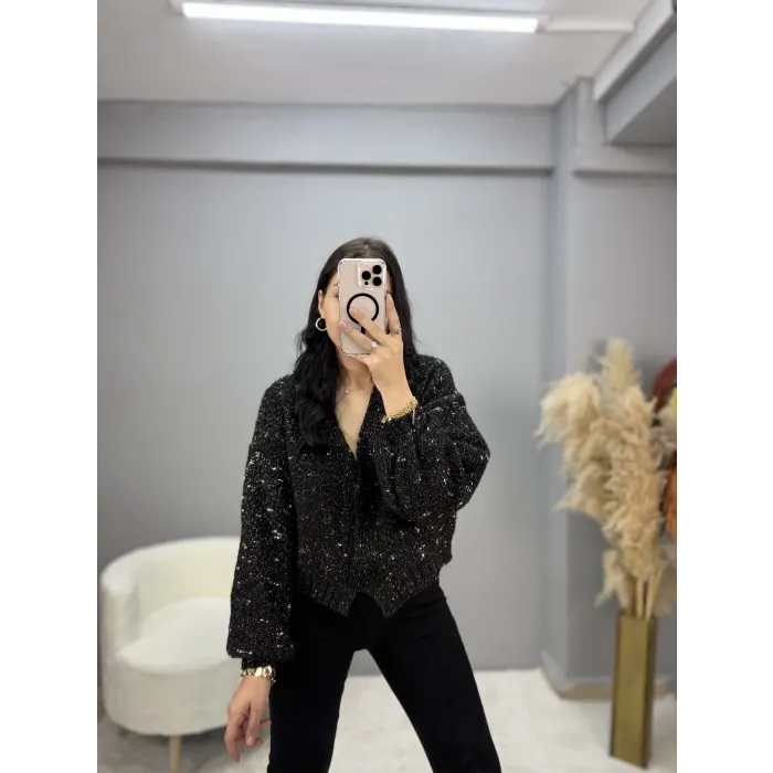 Premium Fiyonk Detaylı Triko Hırka