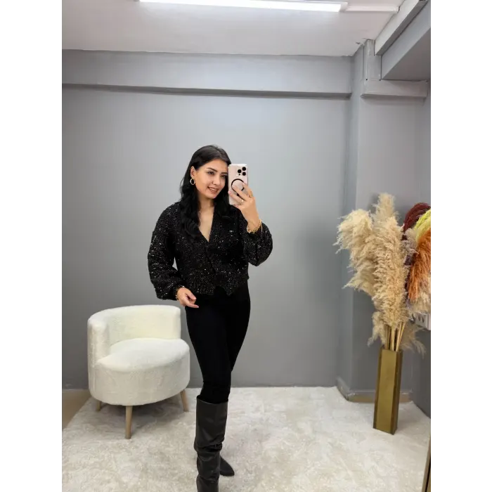 Premium Fiyonk Detaylı Triko Hırka