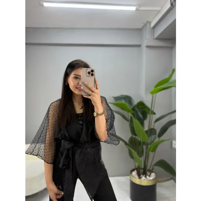 Premium İç Askılı Tül Ceket Takım