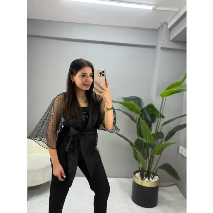 Premium İç Askılı Tül Ceket Takım