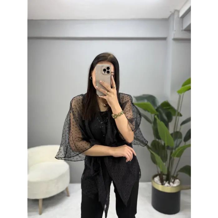 Premium İç Askılı Tül Ceket Takım