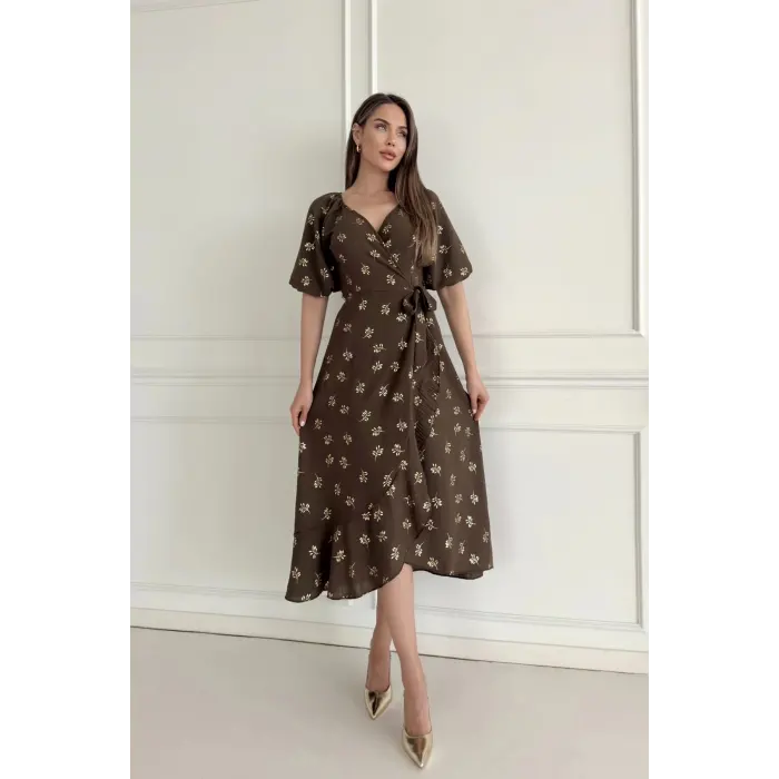 Premium Keten Varaklı Elbise