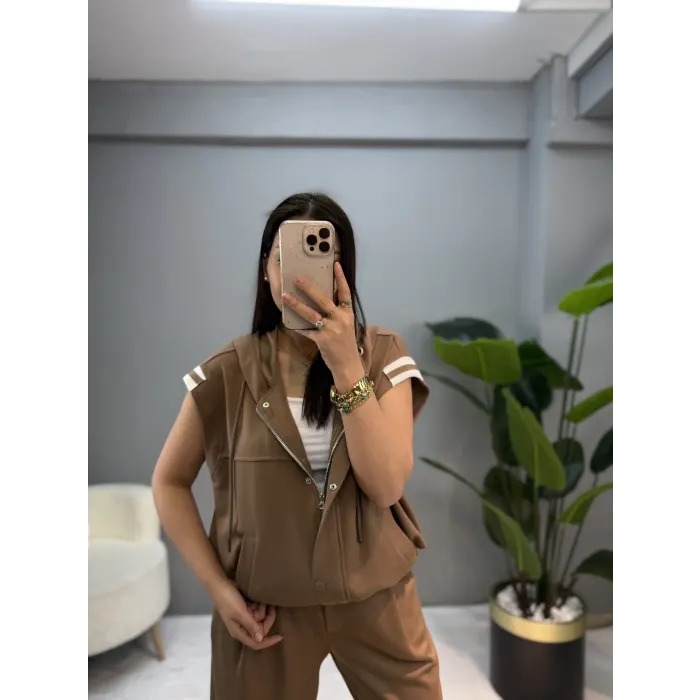 Premium Modal Kumaş Yelekli İkili Takım