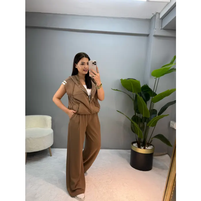 Premium Modal Kumaş Yelekli İkili Takım