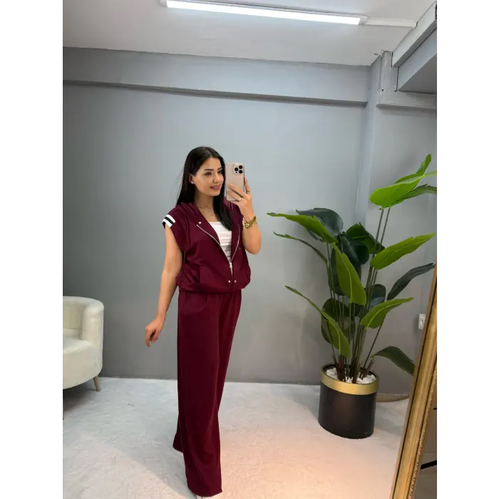 Premium Modal Kumaş Yelekli İkili Takım