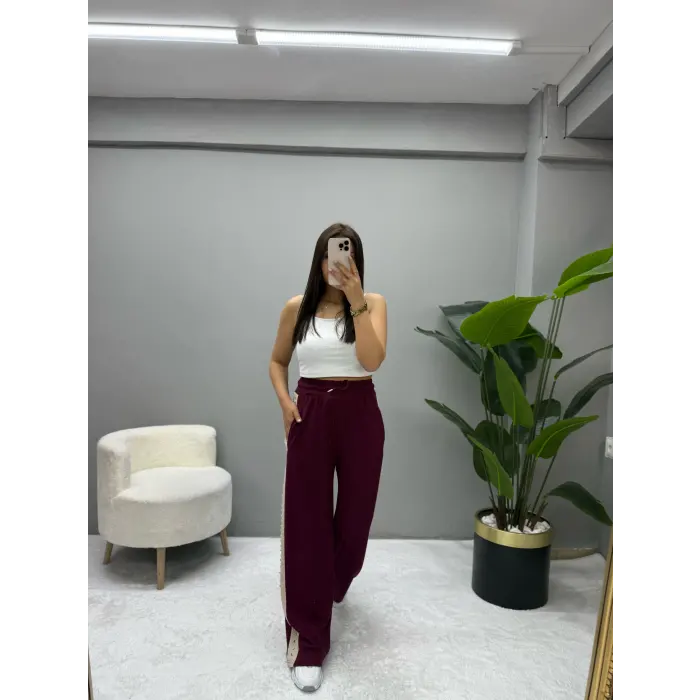 Premium Yan Taşlı Modal Eşofman