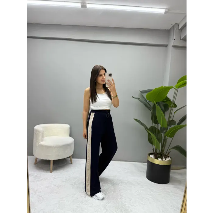 Premium Yan Taşlı Modal Eşofman