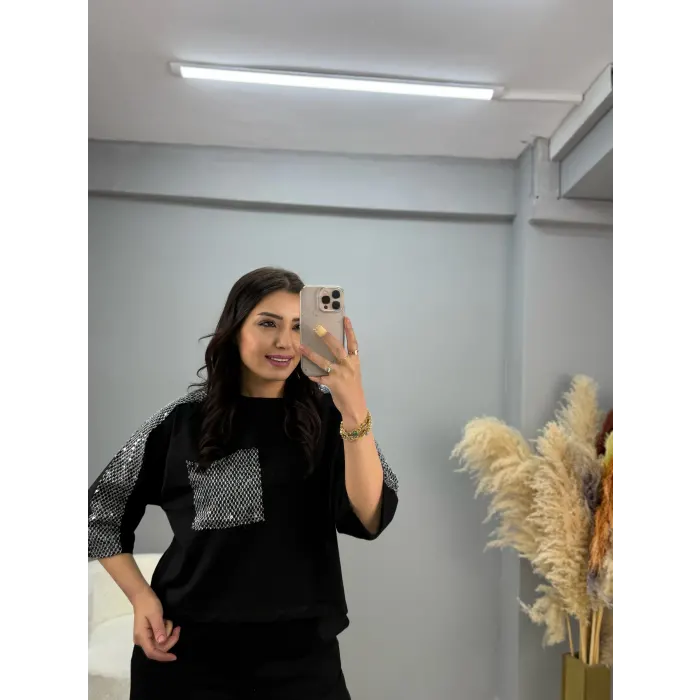 Pullu Garni Detaylı İkili Takım