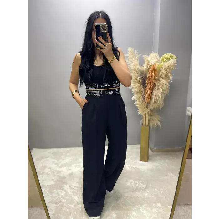 Rafel Bel Lastikli Palazzo Pantolon