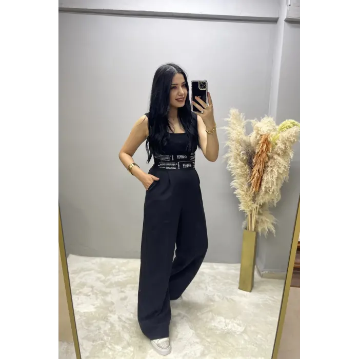 Rafel Bel Lastikli Palazzo Pantolon