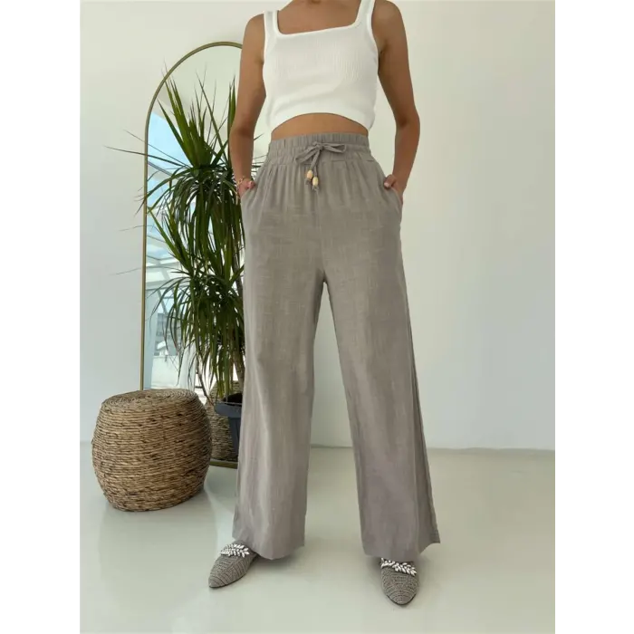 Ranchi Lastikli Boru Paça Pantolon