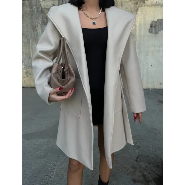 Rayna Kapüşonlu Kaşe Kaban