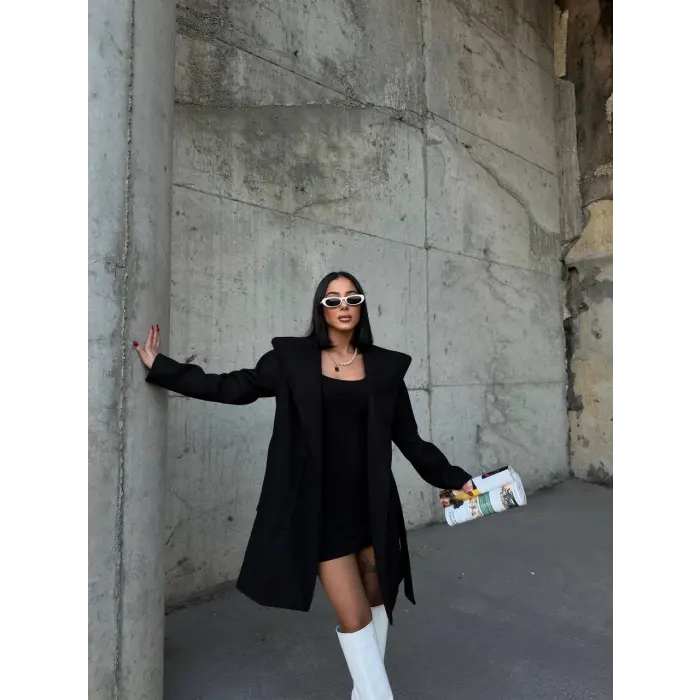 Rayna Kapüşonlu Kaşe Kaban