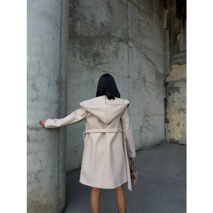 Rayna Kapüşonlu Kaşe Kaban