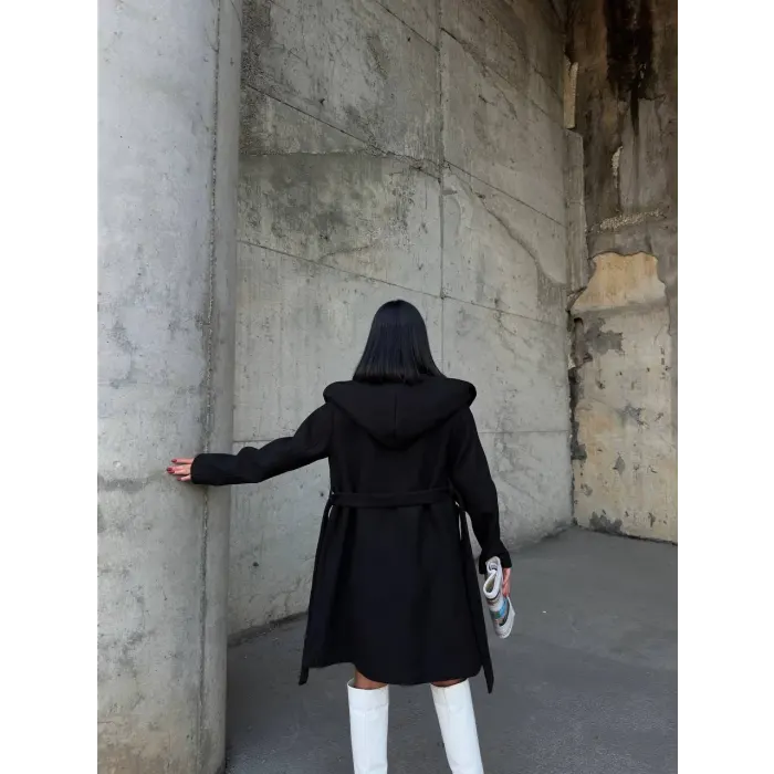 Rayna Kapüşonlu Kaşe Kaban