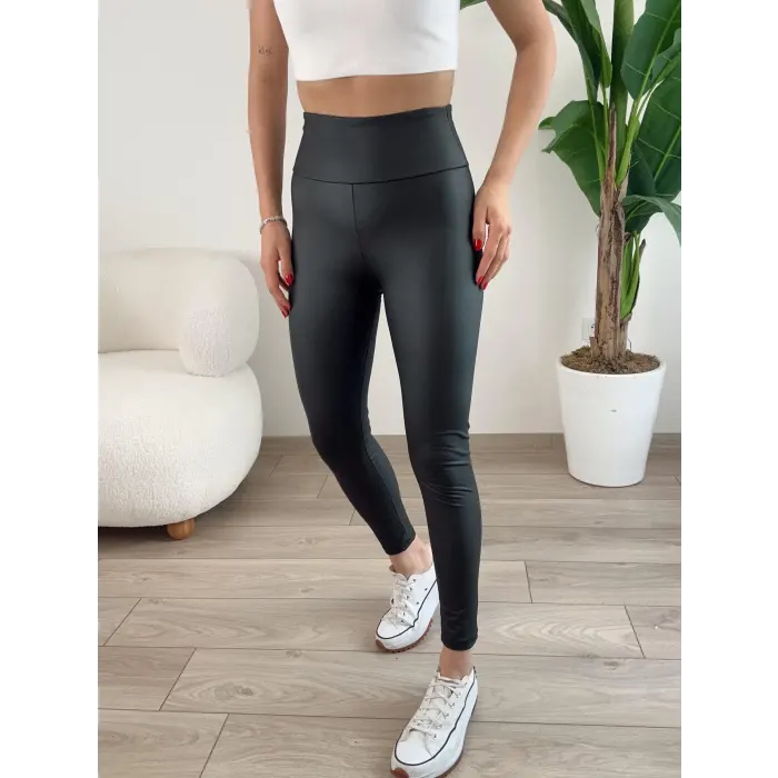 Raza Mat Şardonlu Deri Tayt