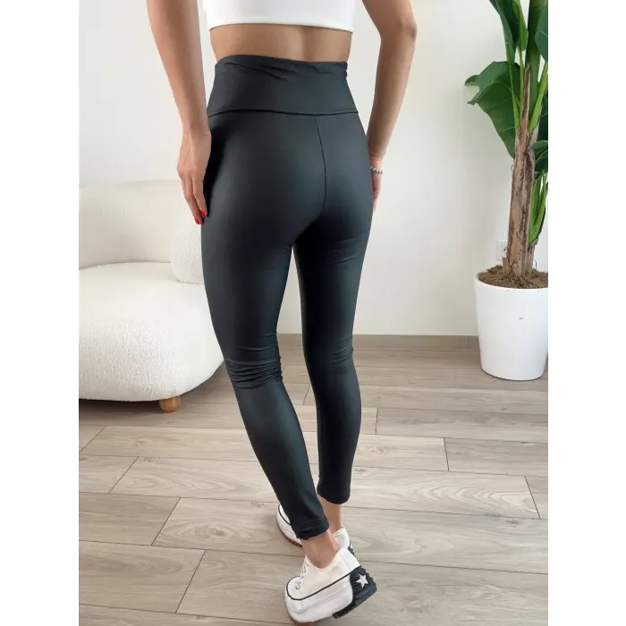 Raza Mat Şardonlu Deri Tayt