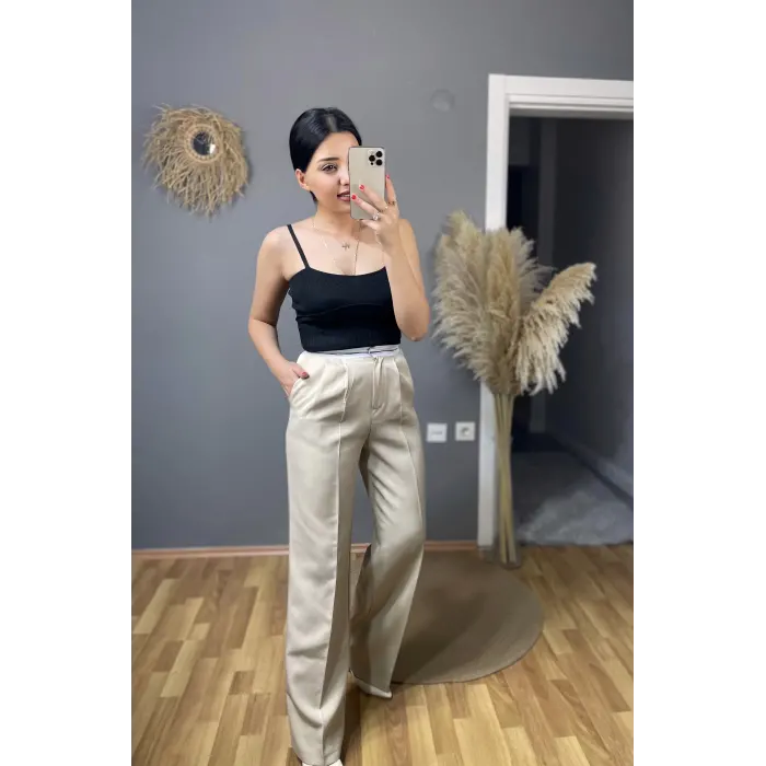 Revols Kemer Garnili Palazzo Pantolon