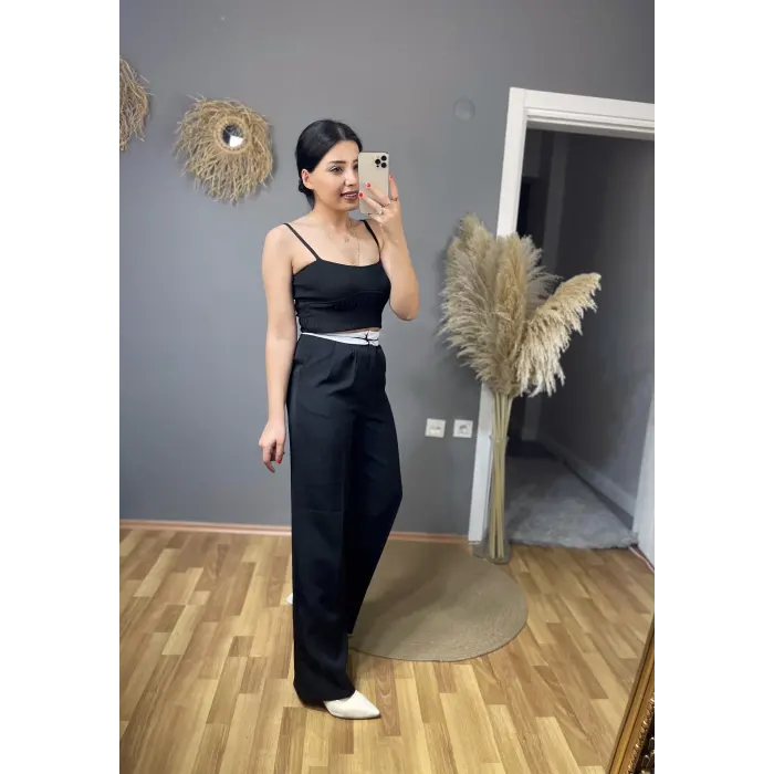 Revols Kemer Garnili Palazzo Pantolon