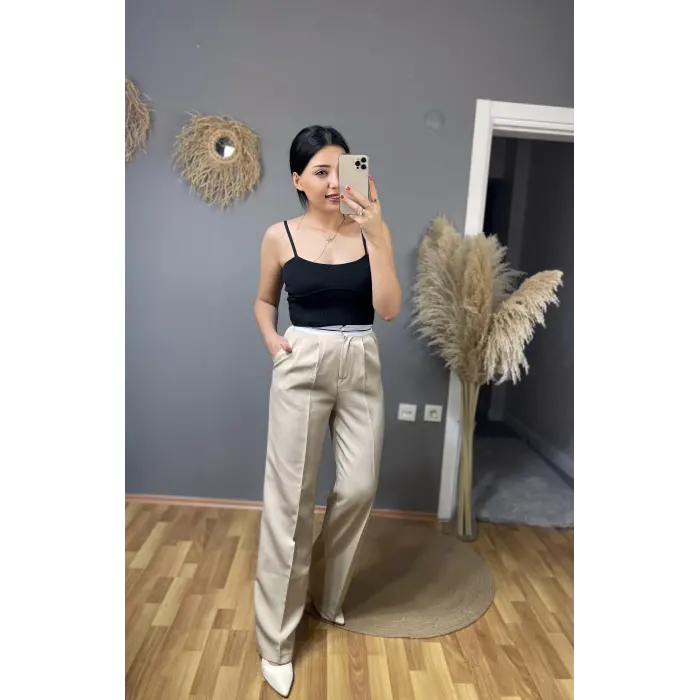 Revols Kemer Garnili Palazzo Pantolon