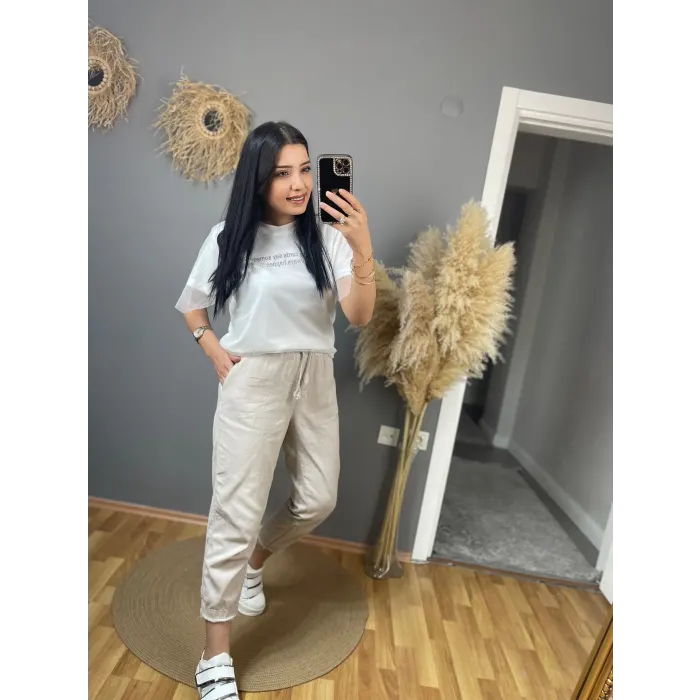 Rieti Saçaklı Gabardin Pantolon