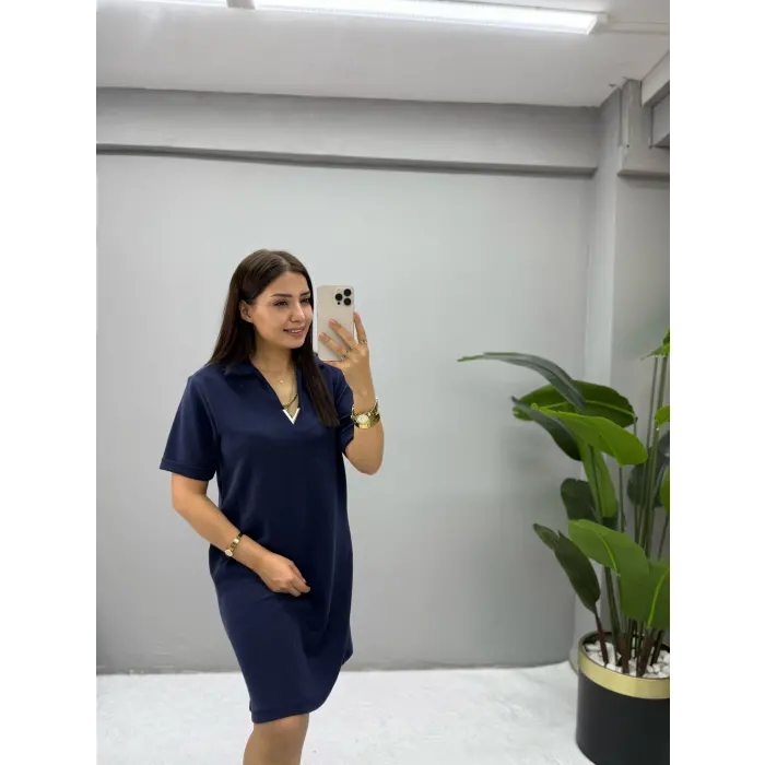 Rifa Gold Aksesuarlı Modal Elbise