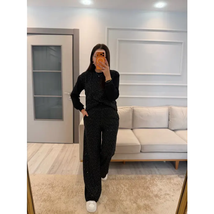 Serpme Taşlı Ottoman Kumaş Takım