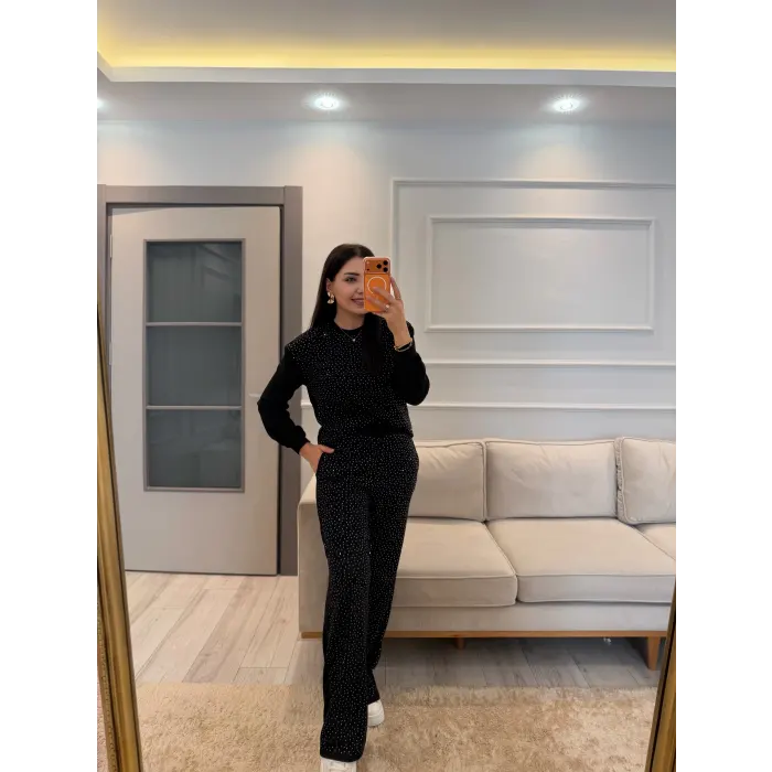 Serpme Taşlı Ottoman Kumaş Takım