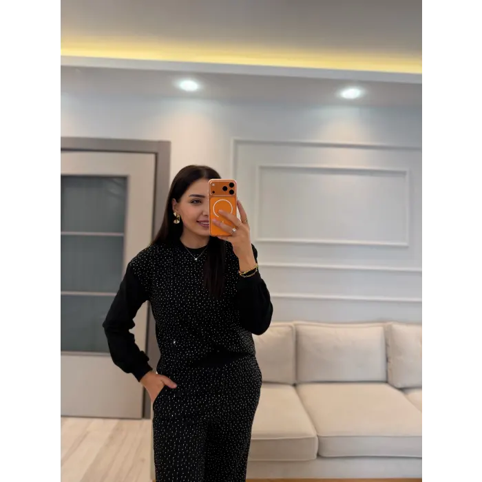 Serpme Taşlı Ottoman Kumaş Takım