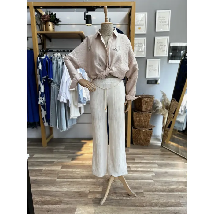 Siento Kalp Taşlı Gömlek