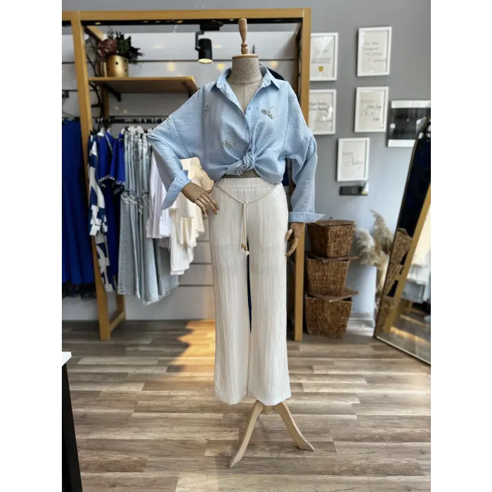 Siento Kalp Taşlı Gömlek