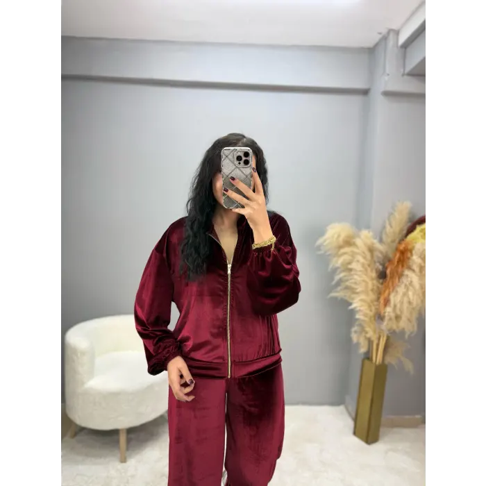 Space Tıme Kadife İkili Takım