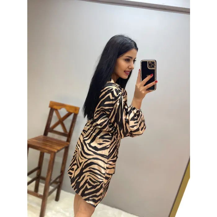 Stefani Kısa Saten Elbise