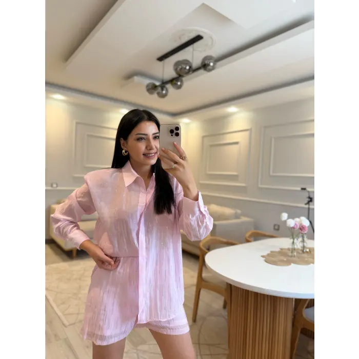 Taş Detaylı Tensel Gömlek