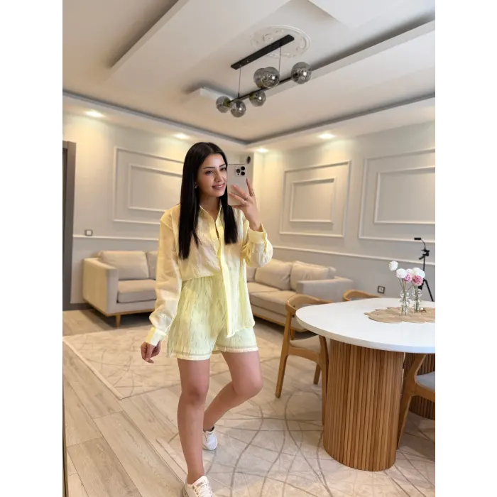 Taş Detaylı Tensel Gömlek