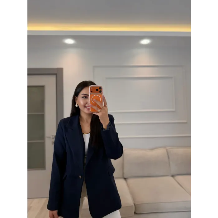 Tek Düğmeli İçi Astarlı Blazer Ceket