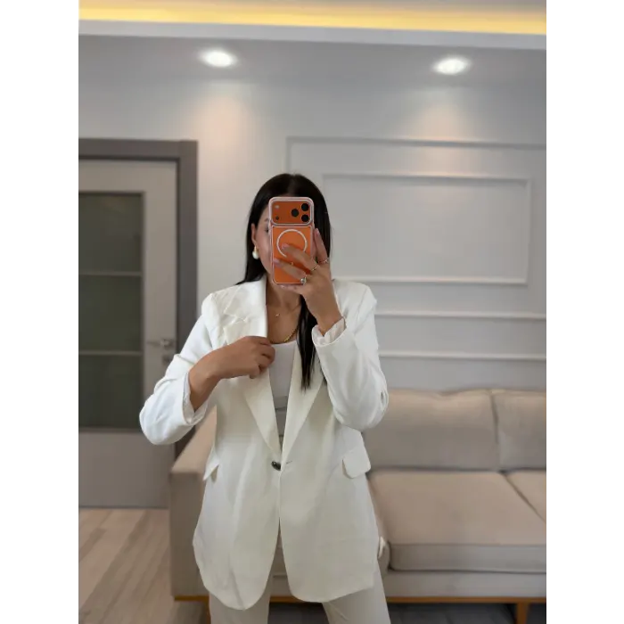 Tek Düğmeli İçi Astarlı Blazer Ceket