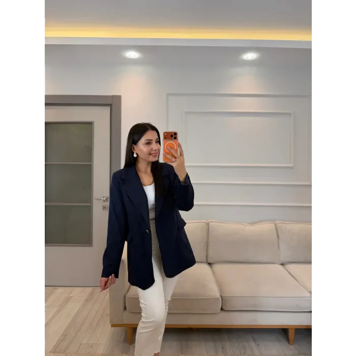 Tek Düğmeli İçi Astarlı Blazer Ceket
