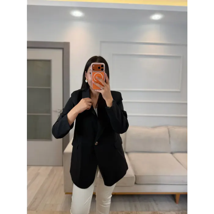 Tek Düğmeli İçi Astarlı Blazer Ceket